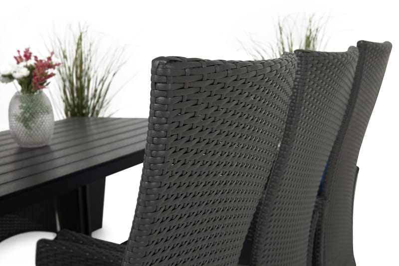 Tunis Matgrupp Utomhus 205 + 6 Jenny Ställbar Fåtölj - Svart - Products - Utemöbler & utemiljö - Utegrupp - Matgrupp utomhus