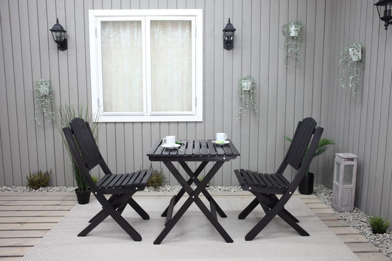 Utomhusmöbelgrupp Wilma & Visby - Svart - Products - Utemöbler & utemiljö - Utegrupp - Cafegrupp & cafeset