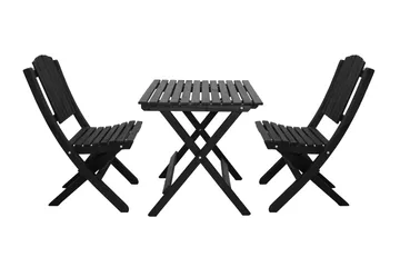 Utomhusmöbelgrupp Wilma & Visby - Svart - Products - Utemöbler & utemiljö - Utegrupp - Cafegrupp & cafeset