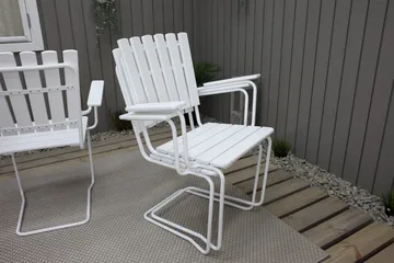 Vaxholm Matgrupp Utomhus Rund 100 cm + 4 Utestolar Vit - Products - Utemöbler & utemiljö - Utegrupp - Matgrupp utomhus