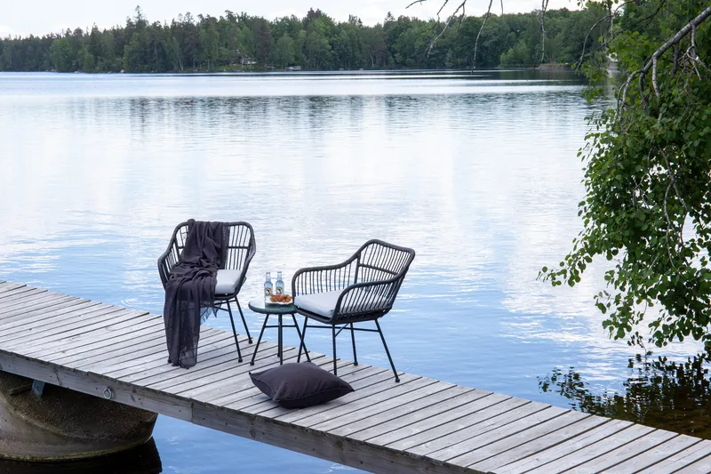 Viga Balkonggrupp 2-sits - Svart - Products - Utemöbler & utemiljö - Utegrupp - Cafegrupp & cafeset