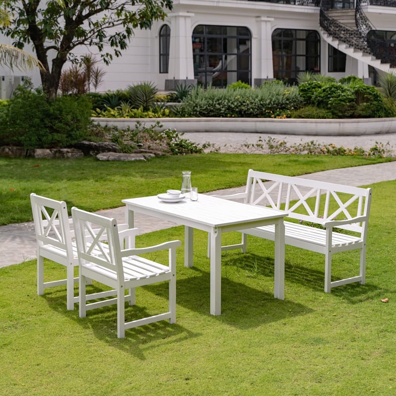 Bohus trädgårdsbänk 3-sits - Vit - Vit - Products - Utemöbler & utemiljö - Utesoffa - Trädgårdsbänk & utebänk