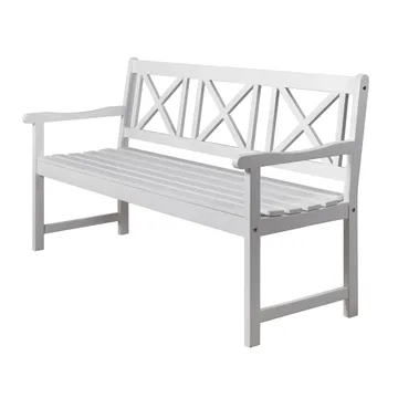 Bohus trädgårdsbänk 3-sits - Vit - Vit - Products - Utemöbler & utemiljö - Utesoffa - Trädgårdsbänk & utebänk