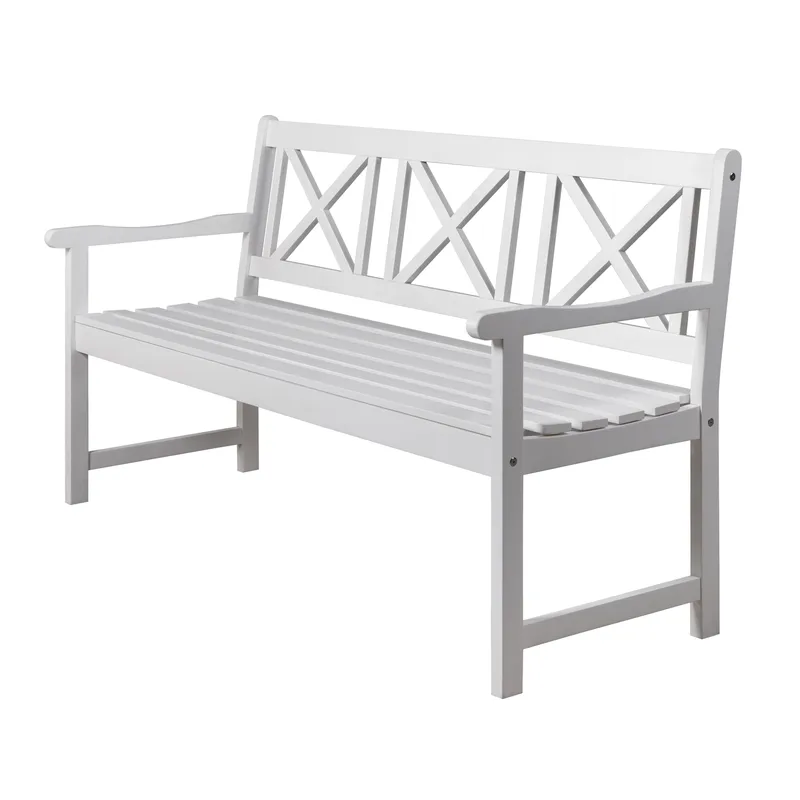 Bohus trädgårdsbänk 3-sits - Vit, Vit