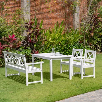 Bohus trädgårdsbänk 3-sits - Vit - Vit - Products - Utemöbler & utemiljö - Utesoffa - Trädgårdsbänk & utebänk