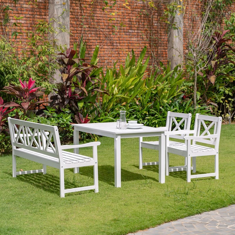 Bohus trädgårdsbänk 3-sits - Vit - Vit - Products - Utemöbler & utemiljö - Utesoffa - Trädgårdsbänk & utebänk