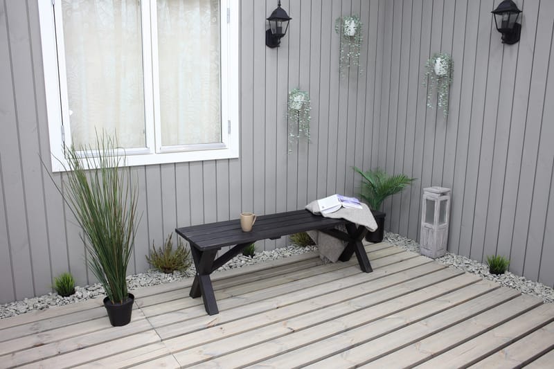 Lietinna Utebänk 140 cm - Svart - Products - Utemöbler & utemiljö - Utesoffa - Trädgårdsbänk & utebänk