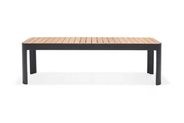 Portals Utebänk 143 cm - Svart/Trä - Products - Utemöbler & utemiljö - Utesoffa - Trädgårdsbänk & utebänk