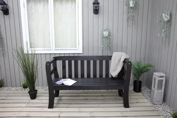 Rosenberg Utesoffa - Kaffesvart - Products - Utemöbler & utemiljö - Utesoffa - Trädgårdsbänk & utebänk