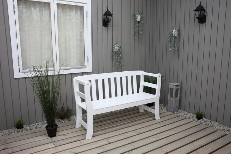 Rosenberg Utesoffa - Vit - Products - Utemöbler & utemiljö - Utesoffa - Trädgårdsbänk & utebänk