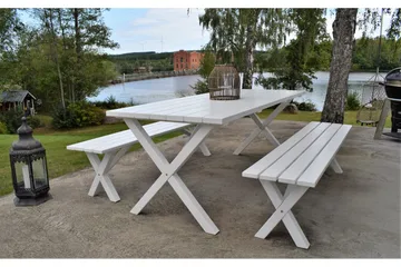 Scottsdale Bänk Utomhus 180 cm Vit - KWA - Products - Utemöbler & utemiljö - Utesoffa - Trädgårdsbänk & utebänk