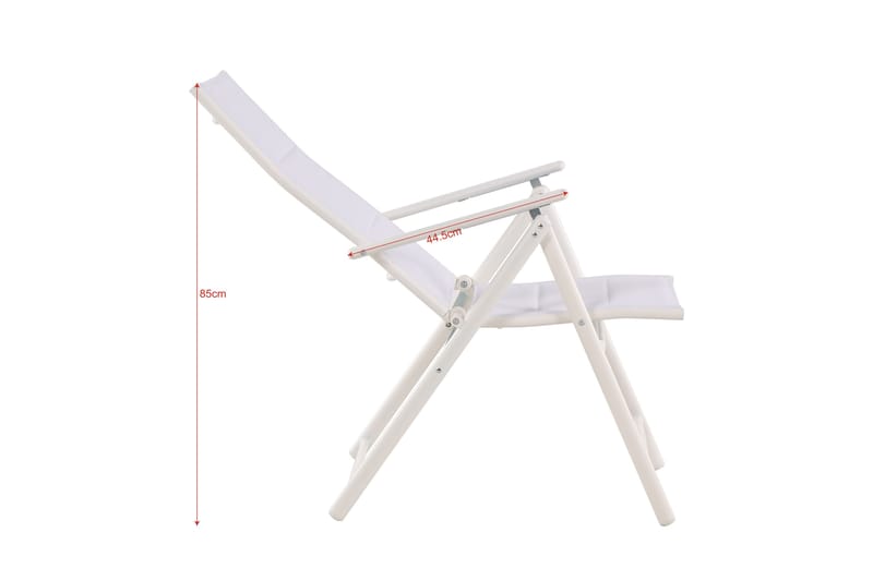 Maggie Vadderad Fällbar Positionsstol utomhus - Vit - Products - Utemöbler & utemiljö - Utestol & trädgårdsstol - Positionsstol