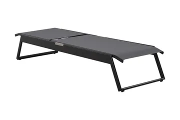 Monaco Solsäng med justerbar rygg i aluminium grå textil - Svart - Products - Utemöbler & utemiljö - Utestol & trädgårdsstol - Solsäng & solvagn