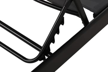 Monaco Solsäng med justerbar rygg i aluminium grå textil - Svart - Products - Utemöbler & utemiljö - Utestol & trädgårdsstol - Solsäng & solvagn