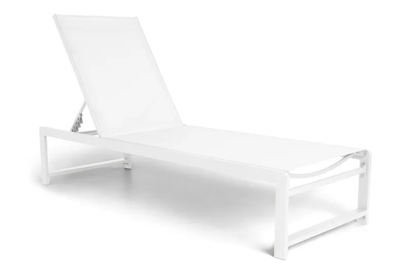 Sanna Solsäng Med Justerbart Ryggstöd - Vit - Products - Utemöbler & utemiljö - Utestol & trädgårdsstol - Solsäng & solvagn