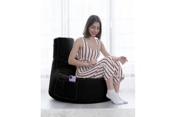 Sittsäckar utomhus Vikki Sittsäck Utomhus 70 cm Svart - Products - Utemöbler & utemiljö - Utestol & trädgårdsstol - Sittsäckar utomhus