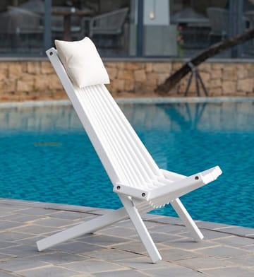 Däckstol vit med nackkudde - vit - Products - Utemöbler & utemiljö - Utestol & trädgårdsstol - Solstol - Däckstol