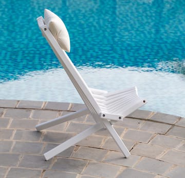 Däckstol vit med nackkudde - vit - Products - Utemöbler & utemiljö - Utestol & trädgårdsstol - Solstol - Däckstol