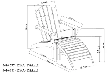 Landet Däckstol utomhus i akacia trä - Mörkgrön - Products - Utemöbler & utemiljö - Utestol & trädgårdsstol - Solstol - Däckstol