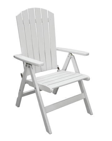 Utestol Baltic Garden Kungshamn Recliner 2-pack, vit - vit - Products - Utemöbler & utemiljö - Utestol & trädgårdsstol - Positionsstol