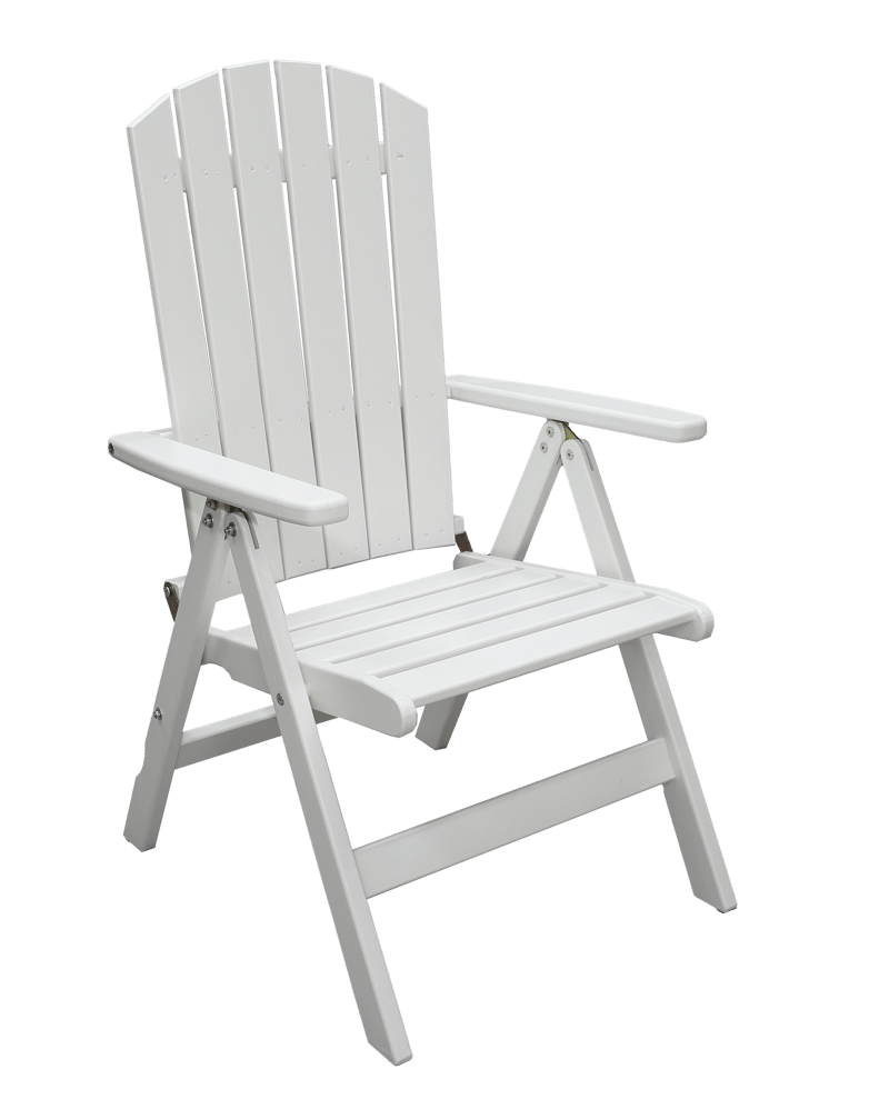 Utestol Baltic Garden Kungshamn Recliner 2-pack, vit - vit - Products - Utemöbler & utemiljö - Utestol & trädgårdsstol - Positionsstol