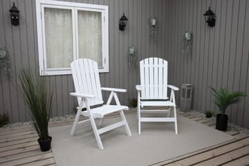 Utestol Baltic Garden Kungshamn Recliner 2-pack, vit - vit - Products - Utemöbler & utemiljö - Utestol & trädgårdsstol - Positionsstol