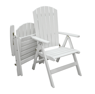 Utestol Baltic Garden Kungshamn Recliner 2-pack, vit - vit - Products - Utemöbler & utemiljö - Utestol & trädgårdsstol - Positionsstol