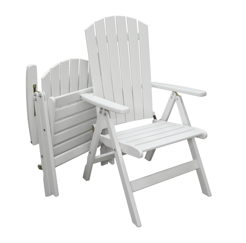 Utestol Baltic Garden Kungshamn Recliner 2-pack, vit - vit - Products - Utemöbler & utemiljö - Utestol & trädgårdsstol - Positionsstol