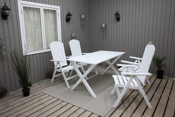 Utestol Baltic Garden Kungshamn Recliner 2-pack, vit - vit - Products - Utemöbler & utemiljö - Utestol & trädgårdsstol - Positionsstol