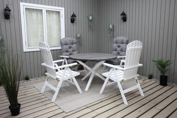 Utestol Baltic Garden Kungshamn Recliner 2-pack, vit - vit - Products - Utemöbler & utemiljö - Utestol & trädgårdsstol - Positionsstol
