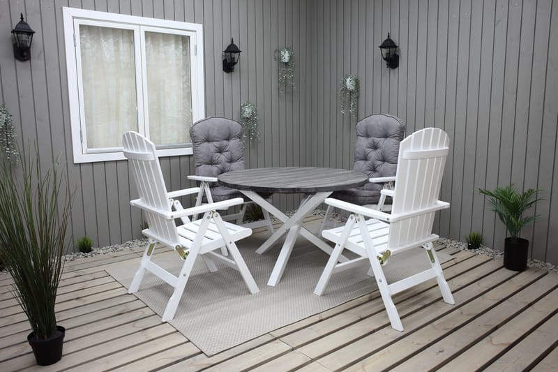 Utestol Baltic Garden Kungshamn Recliner 2-pack, vit - vit - Products - Utemöbler & utemiljö - Utestol & trädgårdsstol - Positionsstol