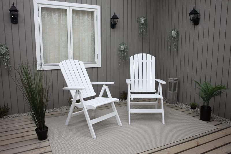 Utestol Baltic Garden Kungshamn Recliner 2-pack, vit - vit - Products - Utemöbler & utemiljö - Utestol & trädgårdsstol - Positionsstol
