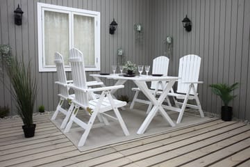 Utestol Baltic Garden Kungshamn Recliner 2-pack, vit - vit - Products - Utemöbler & utemiljö - Utestol & trädgårdsstol - Positionsstol