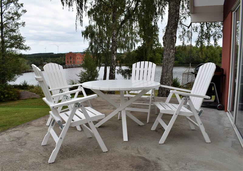 Utestol Baltic Garden Kungshamn Recliner 2-pack, vit - vit - Products - Utemöbler & utemiljö - Utestol & trädgårdsstol - Positionsstol