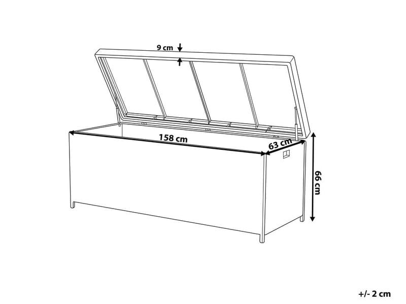 Modena Dynlåda 158 cm - Vit - Products - Utemöbler & utemiljö - Utomhusförvaring - Dynförvaring - Dynbox & dynlåda