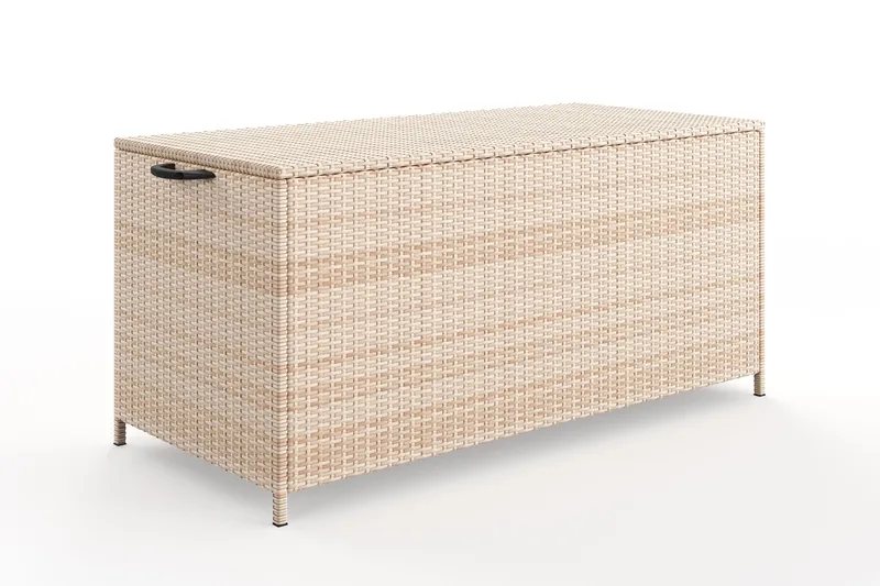 Zahara Dynbox utomhus i konstrotting med handtag 140x60x60 cm - Beige - Products - Utemöbler & utemiljö - Utomhusförvaring - Dynförvaring - Dynbox & dynlåda