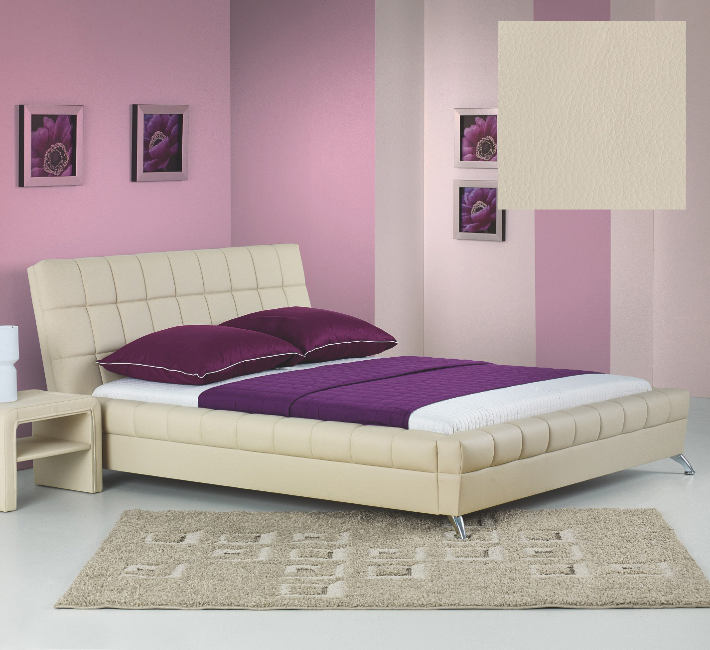 Hilda sängram och Huvudgavel Beige Eco Läder 4995 kr Trendrum se Hilda sängram och Huvudgavel Beige Eco Läder 4995 kr Trendrum se