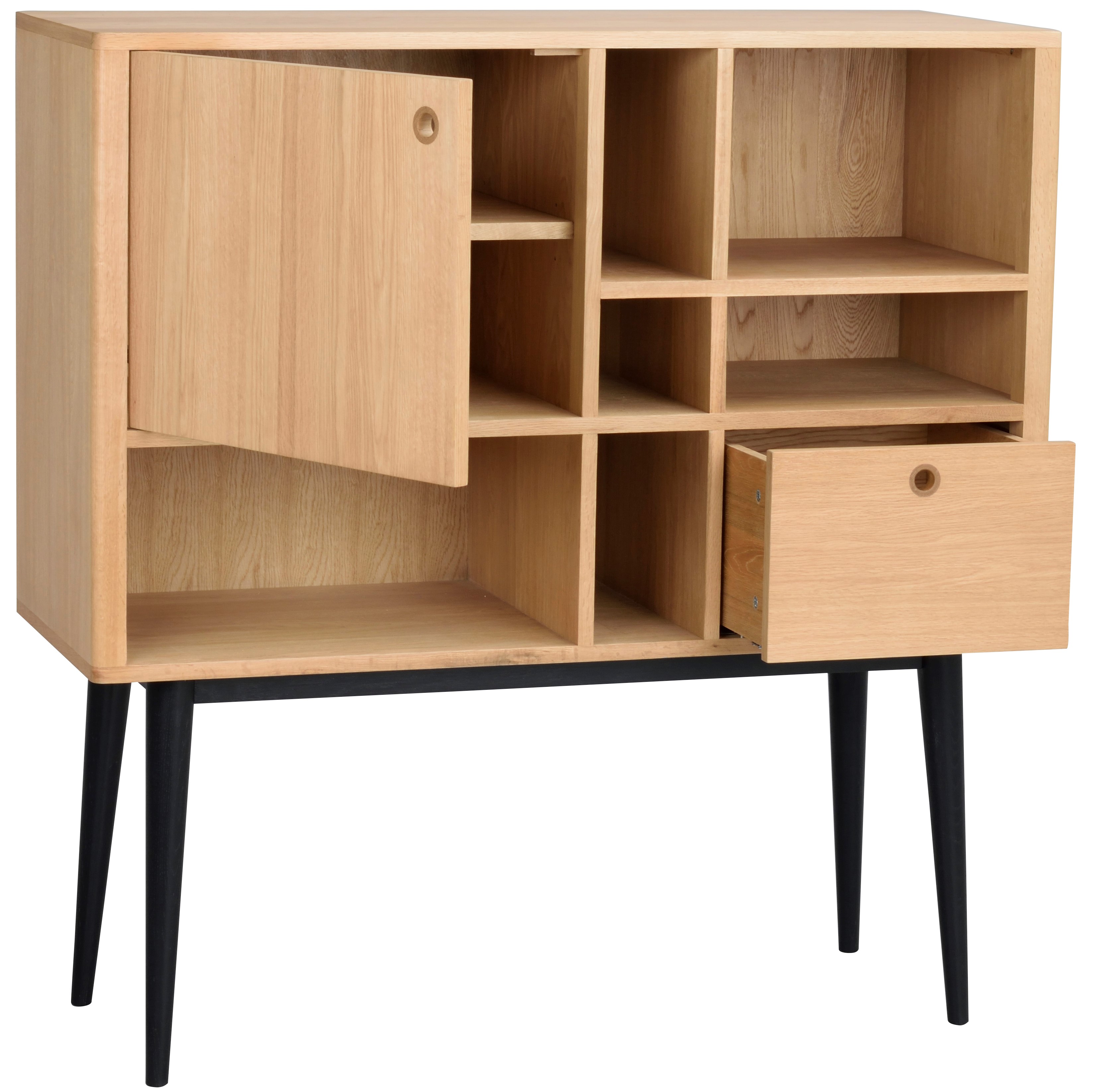 Vienna highboard - Ek/svart - 2290 kr - Skänkar & Sideboards - Trendrum.se