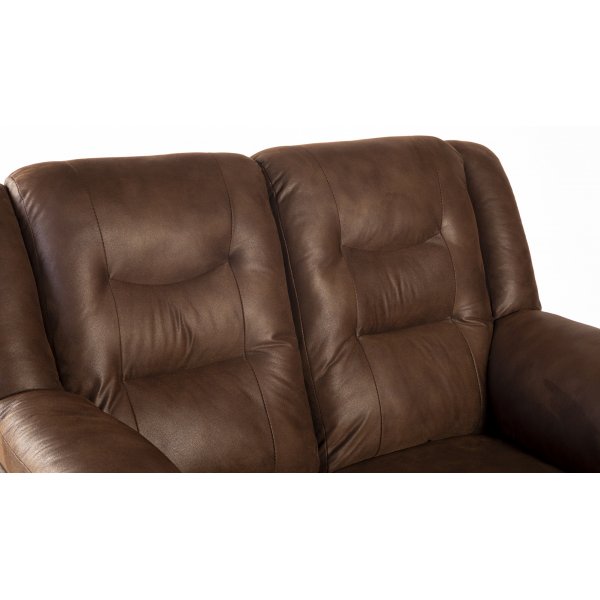 Vera 2-sits soffa i brunt microfiber + Möbeltassar Vera 2-sits soffa i brunt microfiber + Möbeltassar