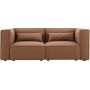 Nees modulsoffa i cognac combo 5 + Textilv�rd f�r m�bler