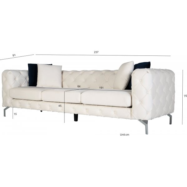 Soffa 3-sits - 237 cm + Reng�ring f�r m�bler