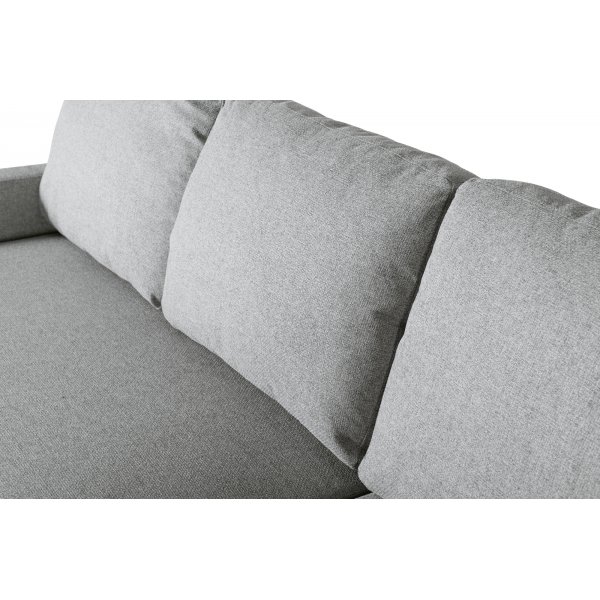 Soffa med f�rvaring gr� 214 cm bred