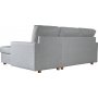 Soffa med f�rvaring gr� 214 cm bred