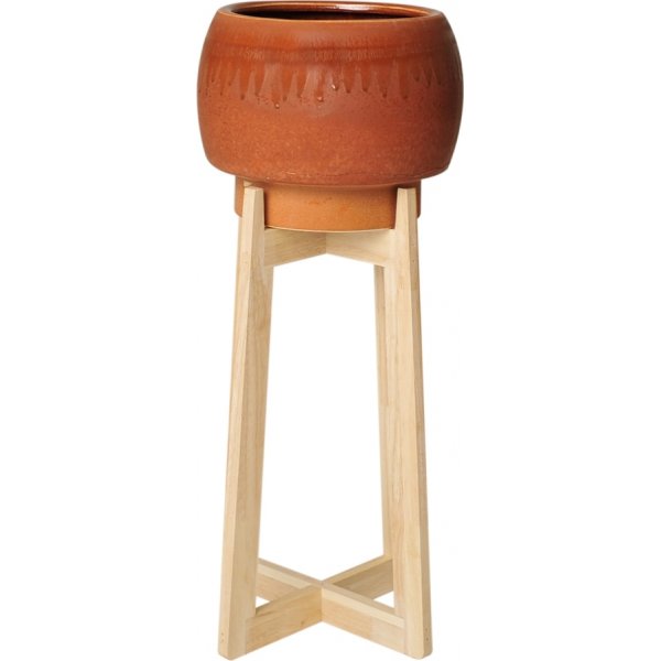 Fiol piedestal med kruka - Terracotta