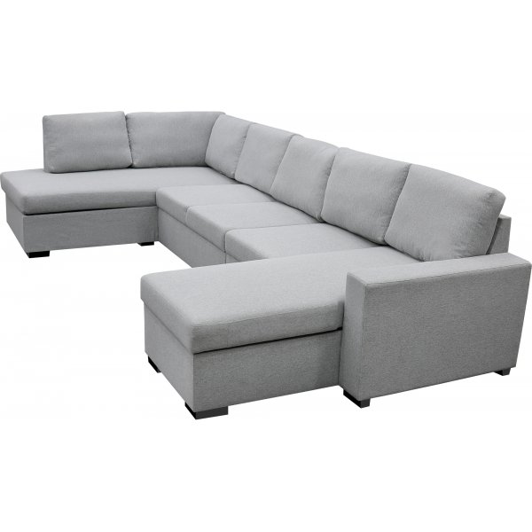 U-soffa med f�rvaring 367 cm gr�