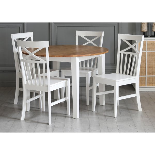 Matbord Ø110 cm ek vit Matbord Ø110 cm ek vit