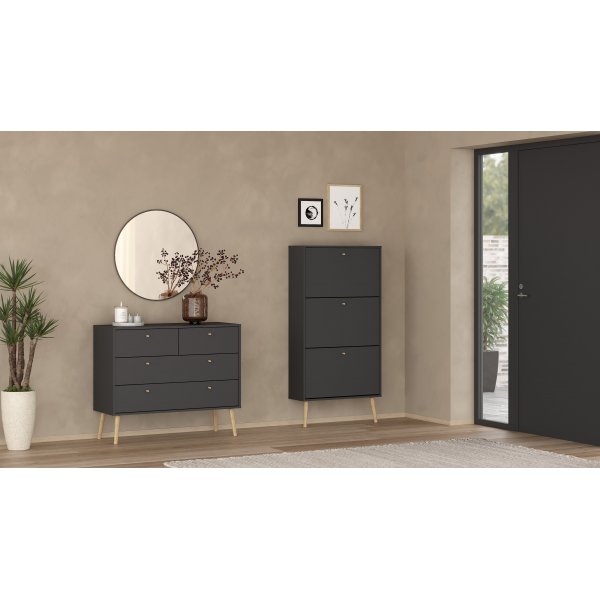 Skosk�p Bodo | 3 f�llbara luckor | Matt gr�