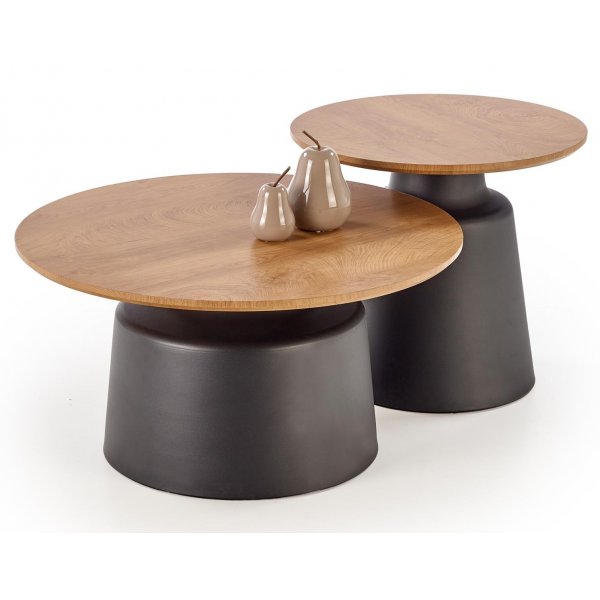 Satsbord �70/50 cm svart / Natur