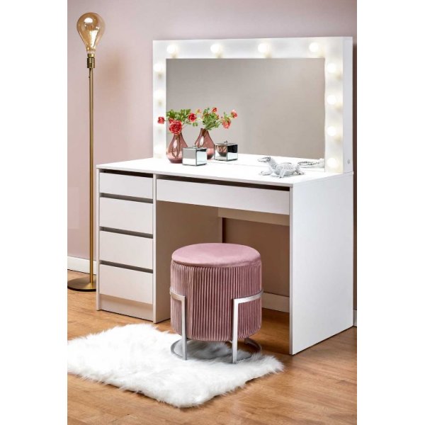 Facada sminkbord med spegel och belysning + M�beltassar