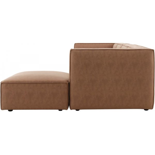 Nees modulsoffa i cognac combo 3 + Textilv�rd f�r m�bler